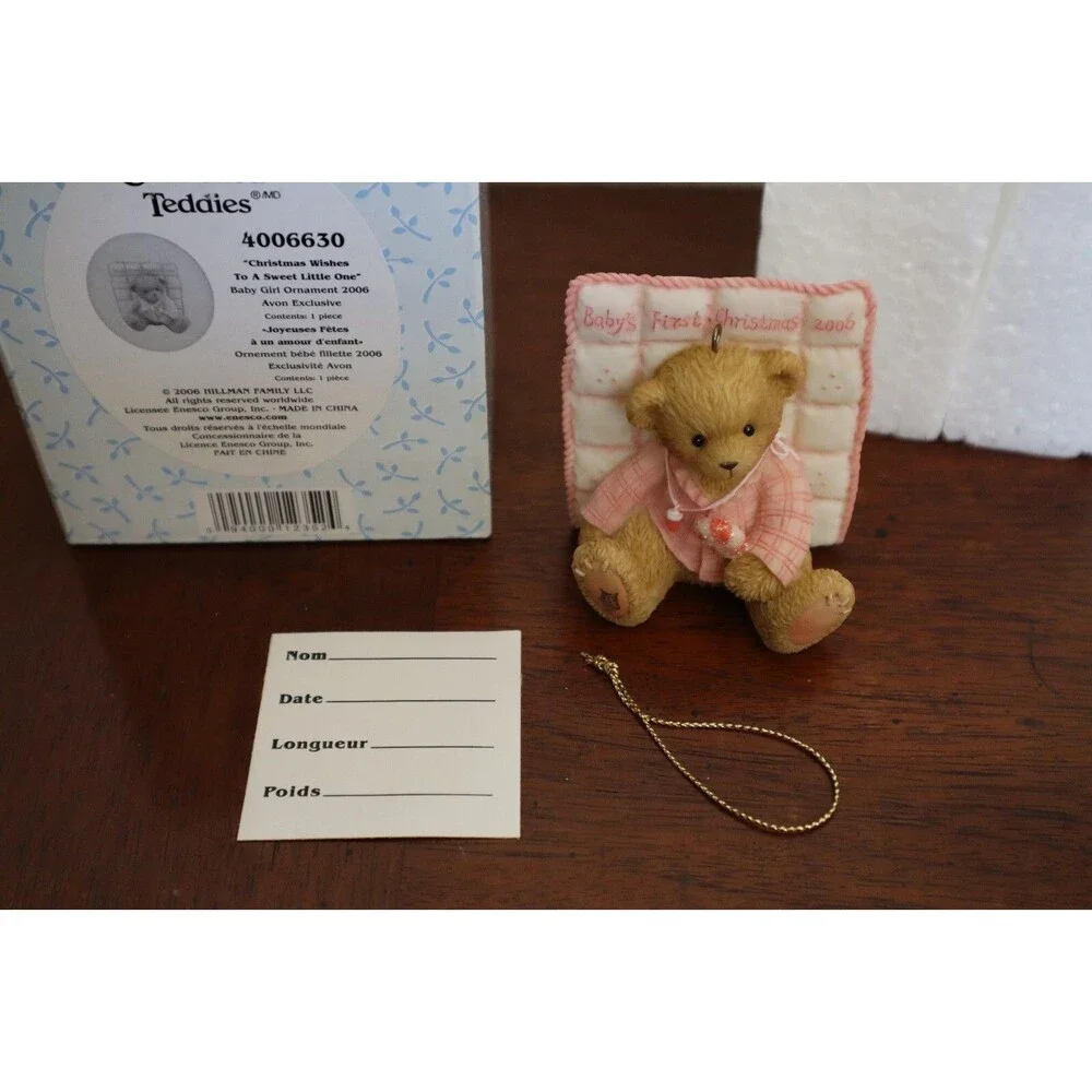 Cherished Teddies Christmas Wishes For A Sweet Little One Baby Girl Ornament